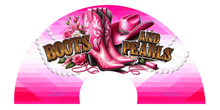 Load image into Gallery viewer, Boots and Pearls Clack Fan