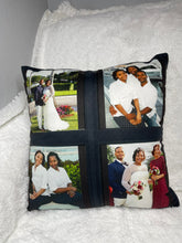 Load image into Gallery viewer, Personalized 4 PANEL PILLOW W/ BLACK SIDE